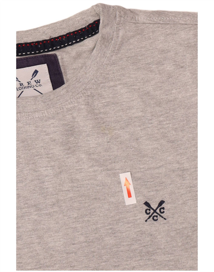 Crew Clothing - Camiseta para hombre, talla pequeña, algodón gris