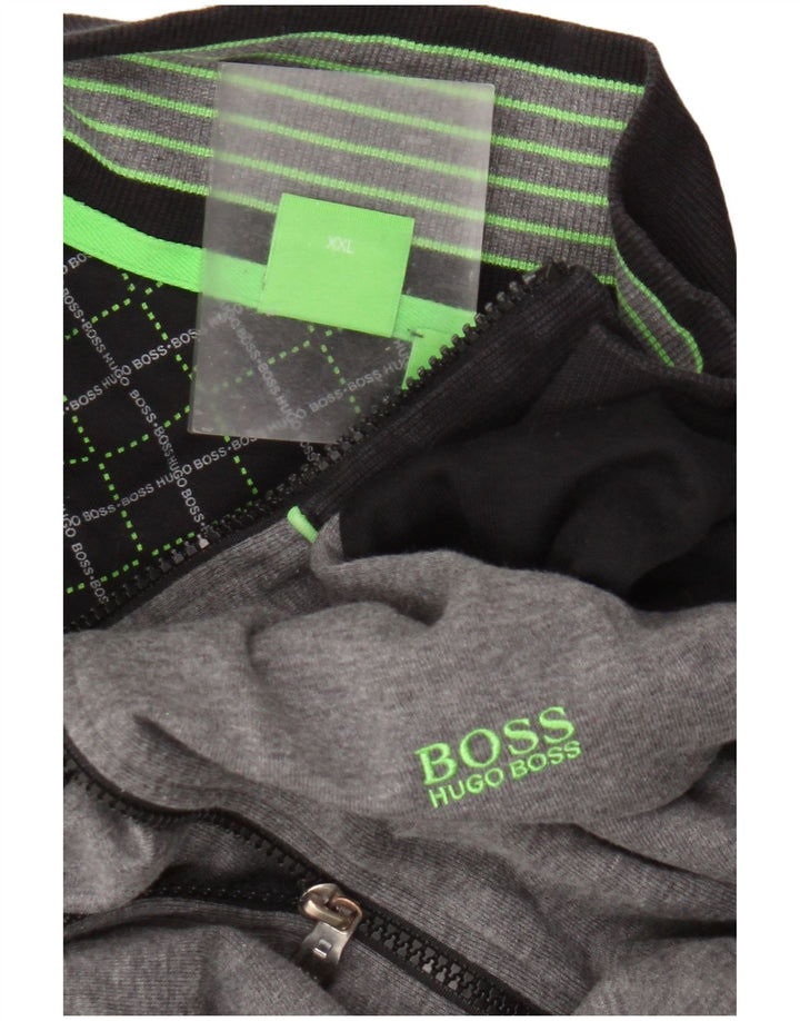 Hugo Boss Mens Chándal Top Chaqueta 2XL Gris Colorblock