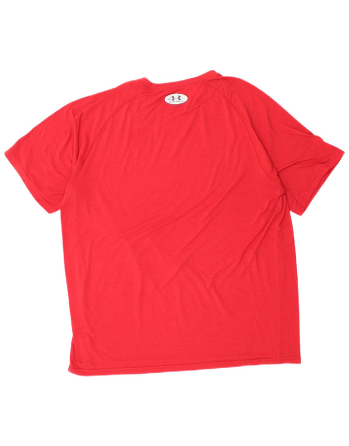 UNDER ARMOUR Camiseta Heat Gear para hombre Top Grande Poliéster rojo