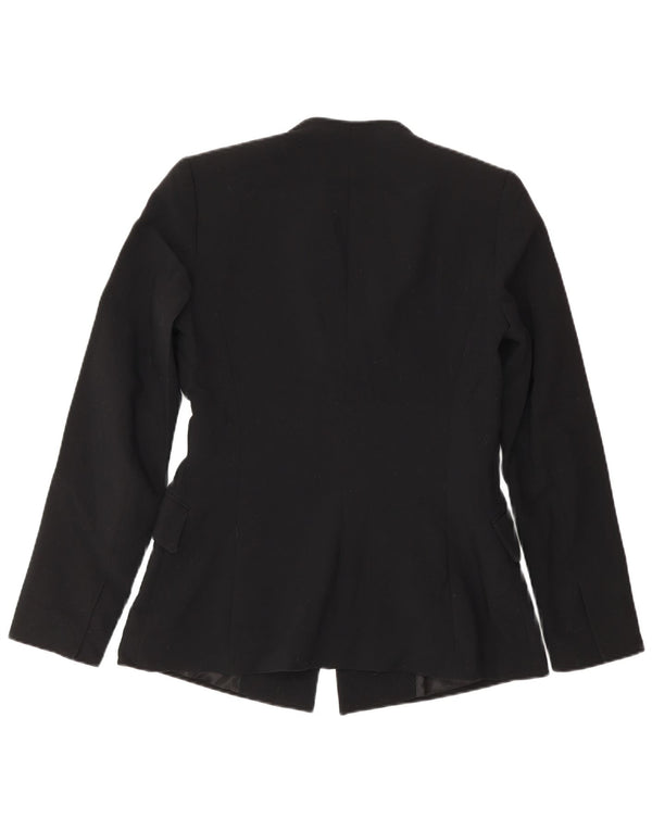 Zara Mujer Blazer Chaqueta UK 10 Small Negro