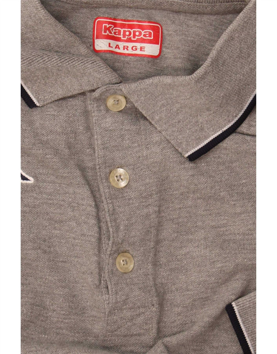 Kappa Polo Hombre Grande Gris Moteado