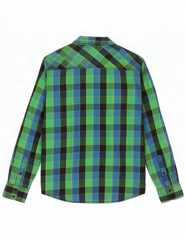 Camisa de franela de corte regular para hombre de Vans Algodón a cuadros verde medio