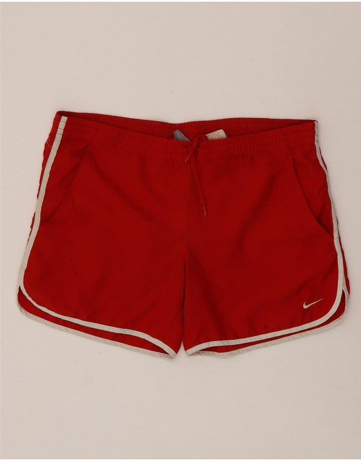 Nike Pantalones cortos deportivos para mujer UK 8/10 Small Rojo Poliéster