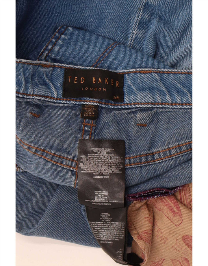 Vaqueros rectos para hombre de Ted Baker W34 L32 Poliéster azul