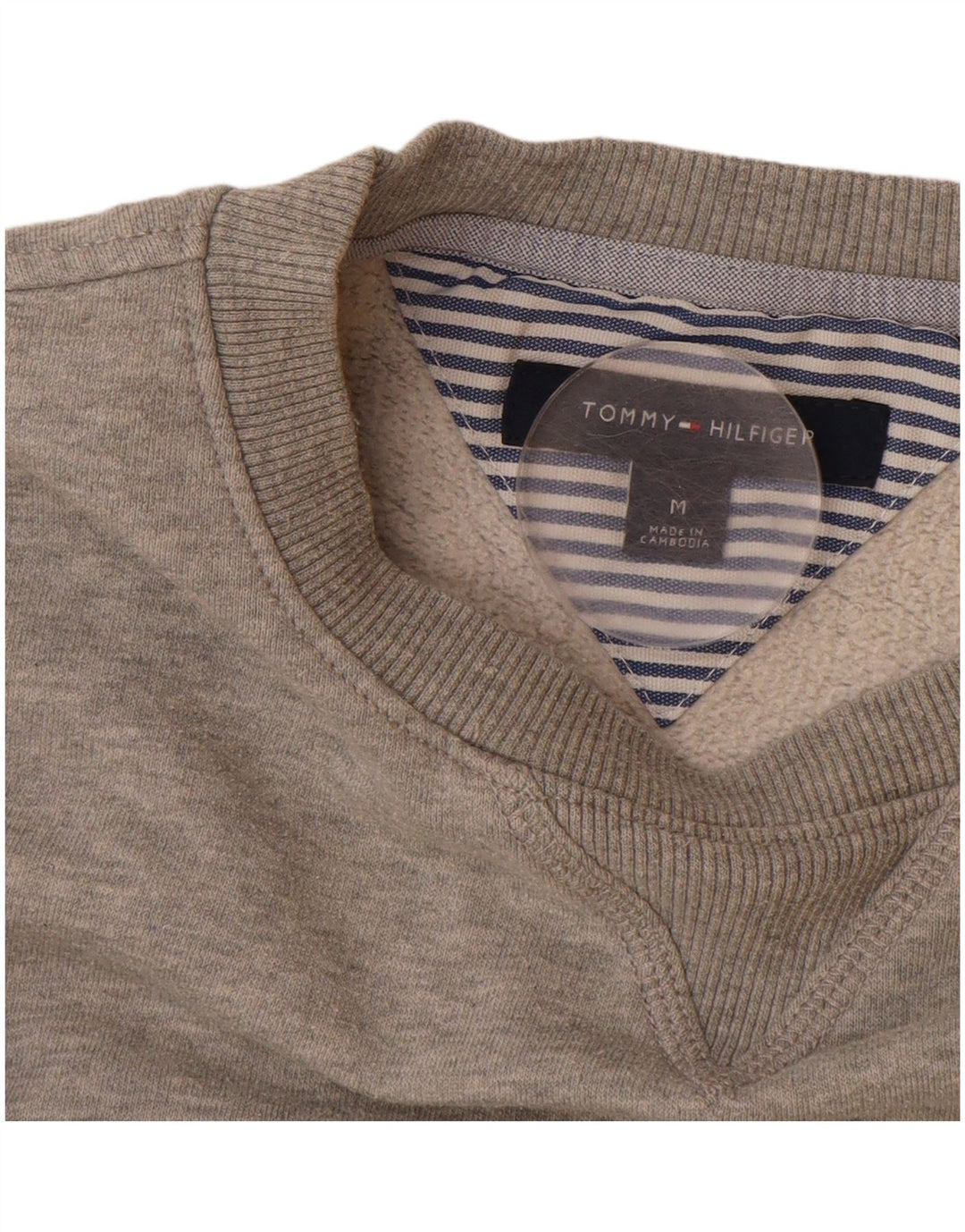 TOMMY HILFIGER Sudadera gráfica para mujer Jersey UK 40 Algodón gris medio