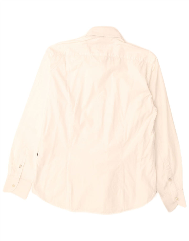 Camisa Carrera Slim Fit para hombre, talla grande, color blanco