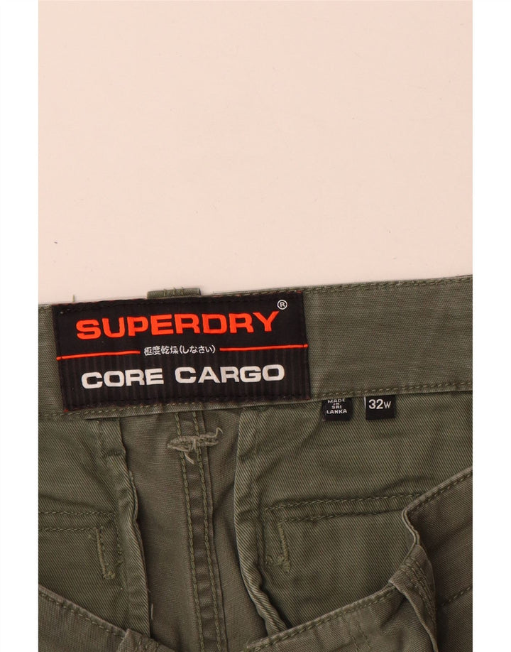 Superdry Shorts Cargo Para Hombre W32 Algodón Caqui Medio
