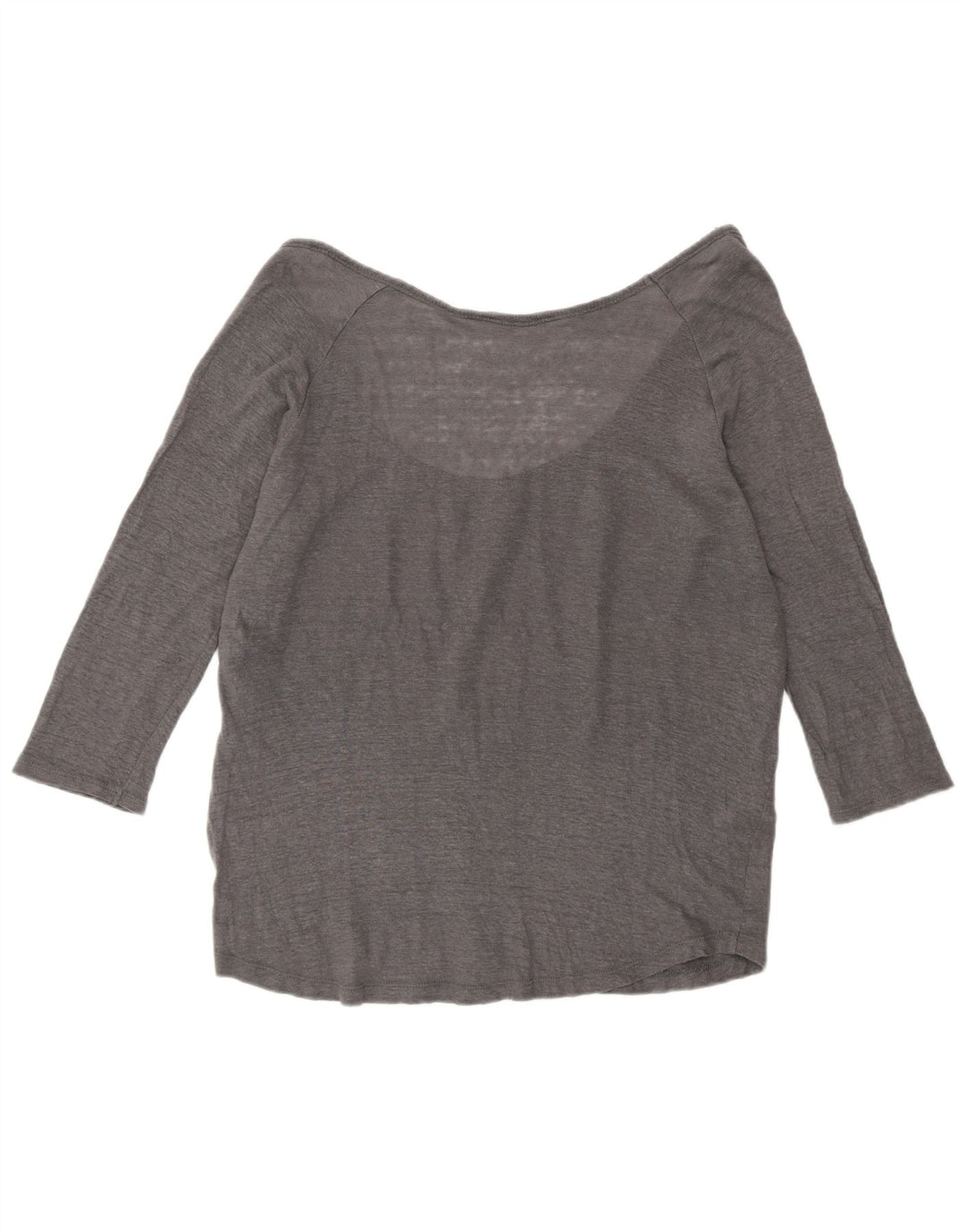 Zara Mujer Top Manga 3/4 UK 46 Grande Gris