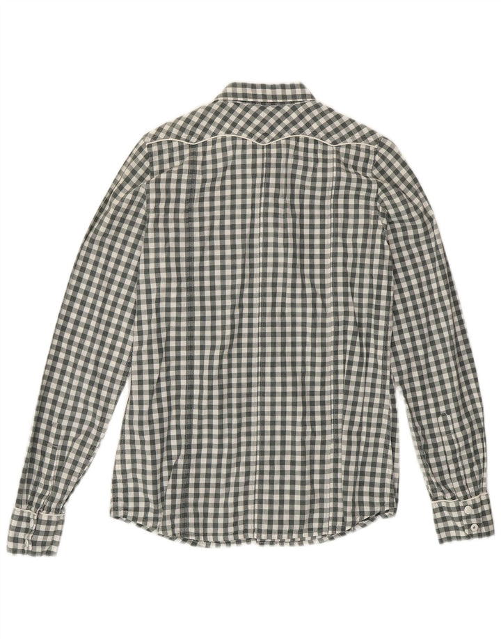 G-STAR Camisa estampada para niño 14-15 años Algodón a cuadros gris medio
