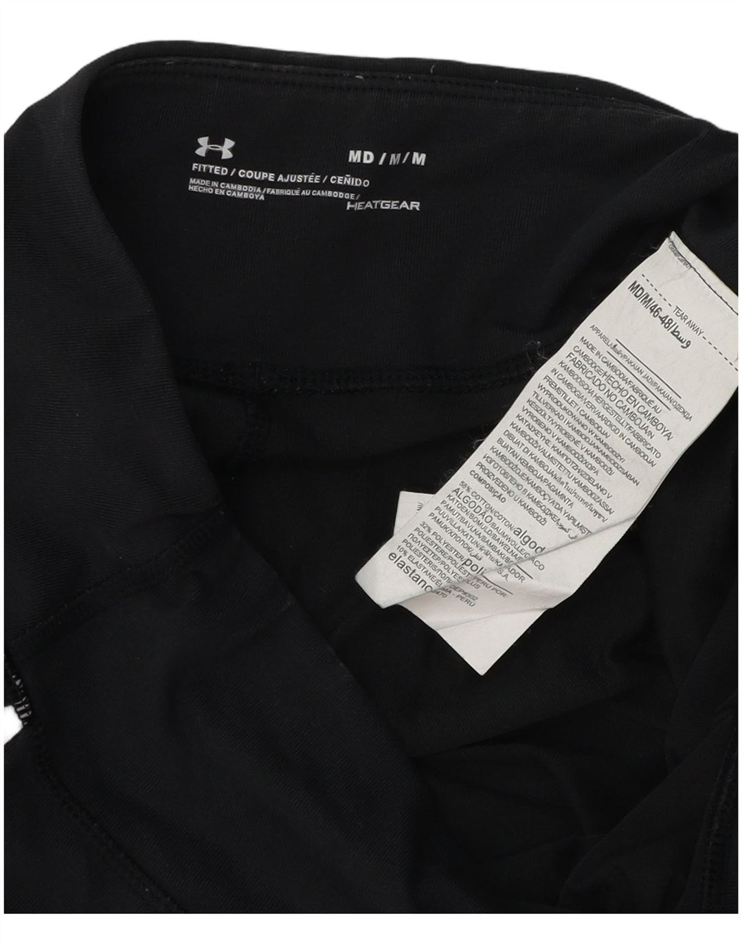 UNDER ARMOUR Leggings Heat Gear para mujer Reino Unido 12 Mediano Negro Colorblock