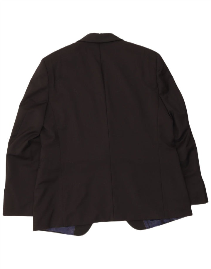 Pierre Cardin Chaqueta tipo blazer con 1 botón para hombre UK 40 Grande Lana virgen negra