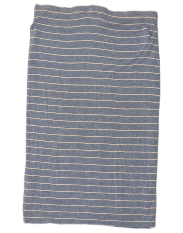 Falda recta para mujer Joules UK 12 Medium W32 Viscosa a rayas azules