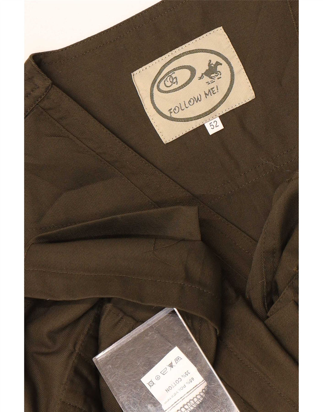 Vintage Mens Utility Gilet IT 52 XL Poliéster Caqui