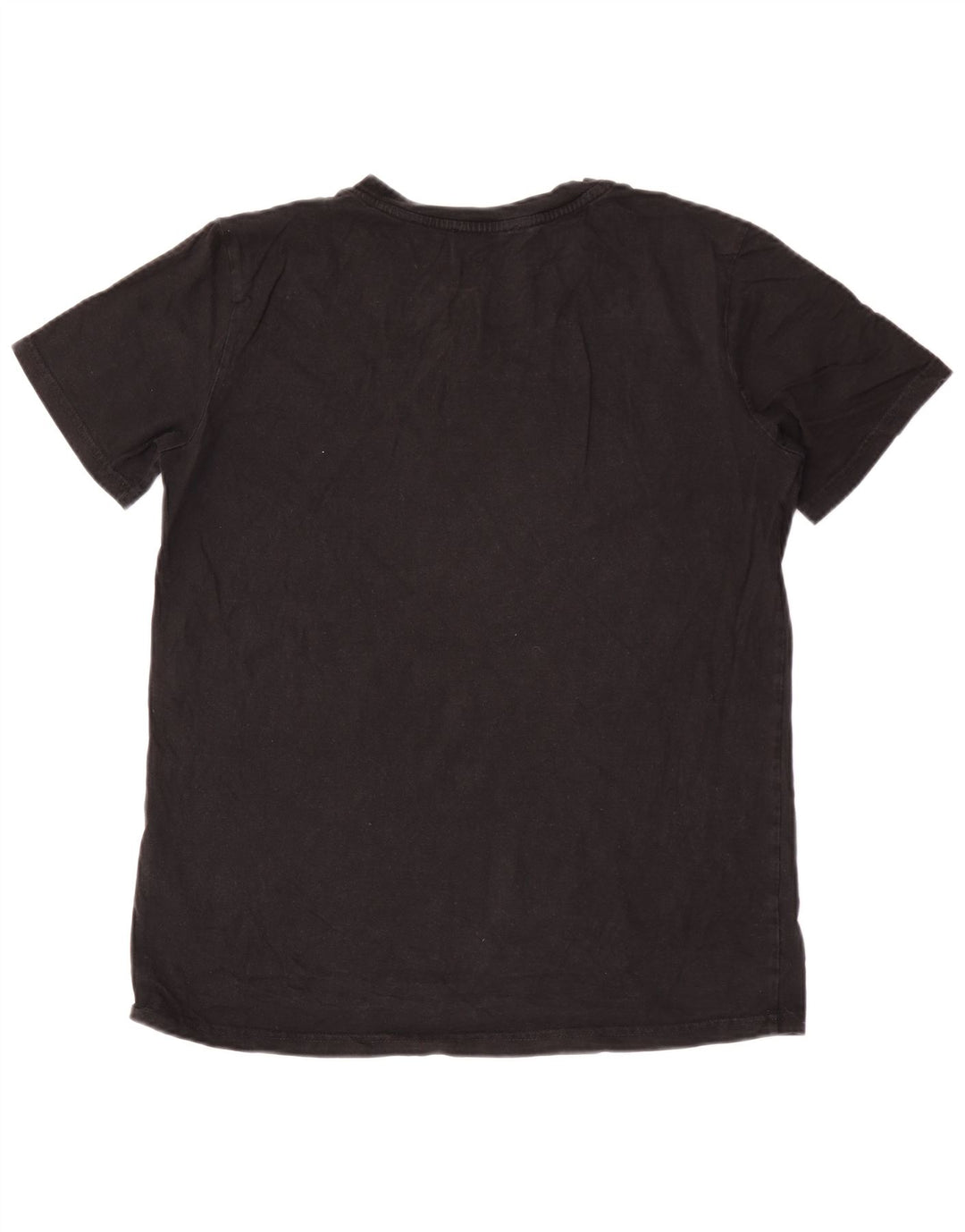 Diesel Hombre Camiseta Gráfica Top Grande Algodón Negro