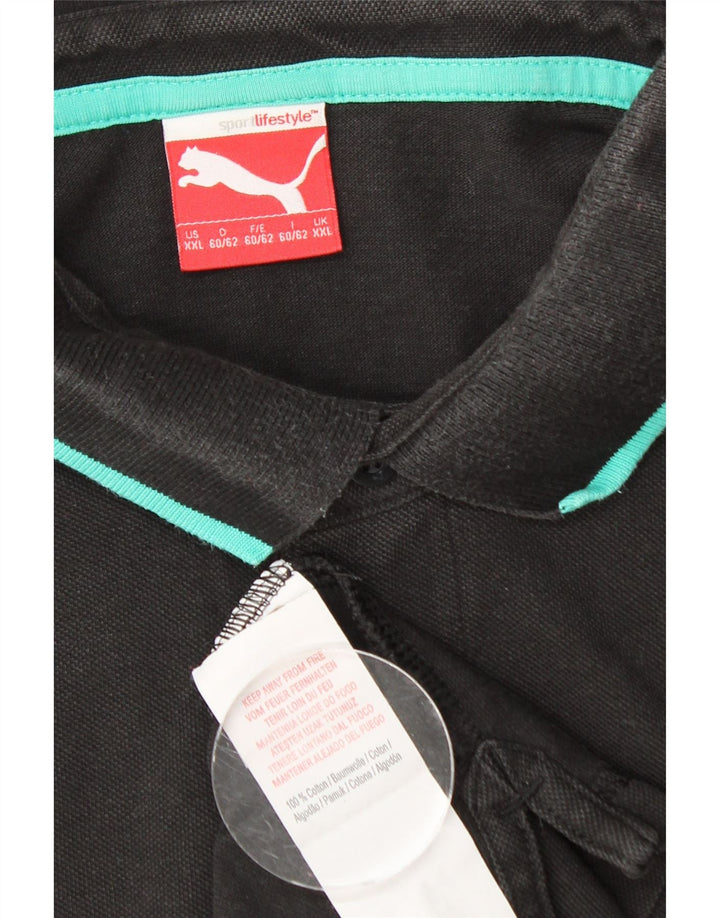 PUMA Polo para hombre 2XL Algodón negro