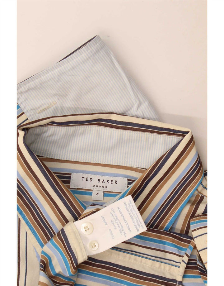 Ted Baker Camisa formal para hombre Talla 4 Grande Algodón a rayas multicolor