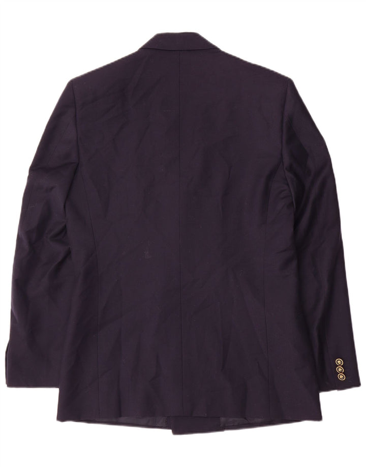 Pierre Cardin Chaqueta tipo blazer con doble botonadura para hombre IT 46 Small Lana azul marino