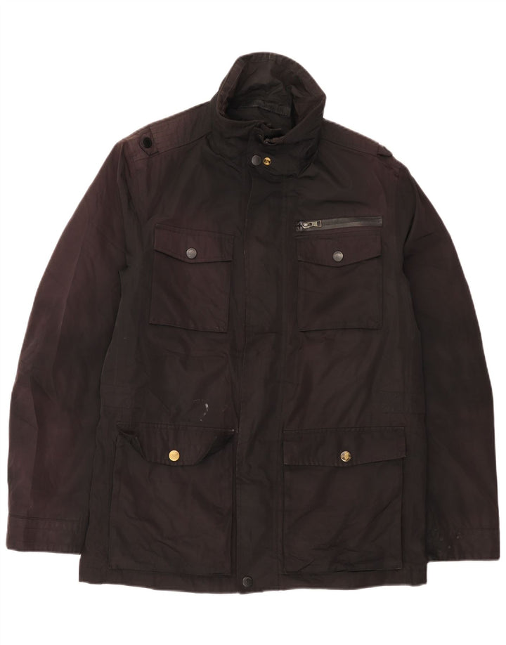 Marks & Spencer Chaqueta utilitaria para hombre UK 38 Mediana Negro Poliéster