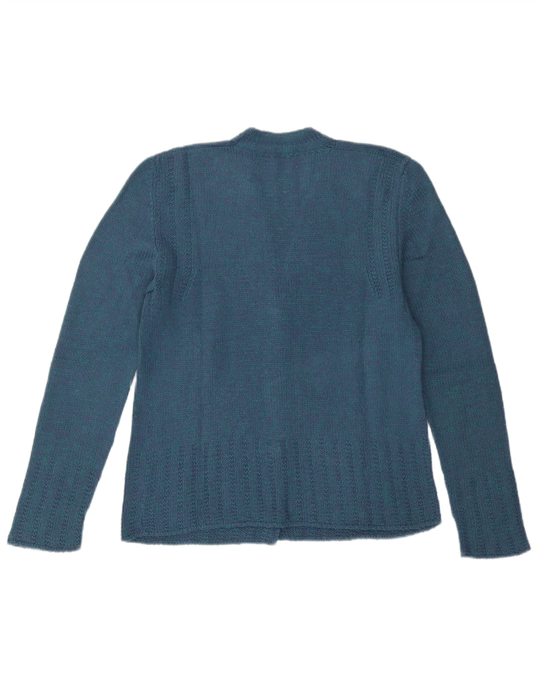 Vintage mujer Cardigan suéter Reino Unido 12 azul medio