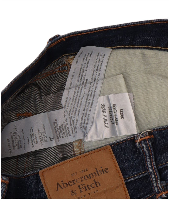 ABERCROMBIE & FITCH Vaqueros ajustados para hombre W30 L32 Algodón azul