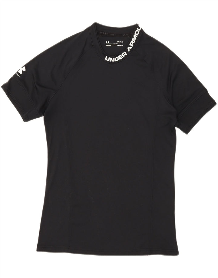 Under Armour Camiseta con gráfico Heat Gear para hombre, parte superior mediana de poliéster negro