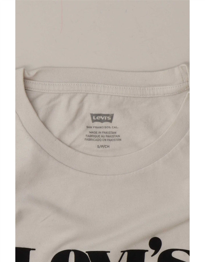 Levi's Camiseta con gráfico extragrande para mujer UK 10 Small White