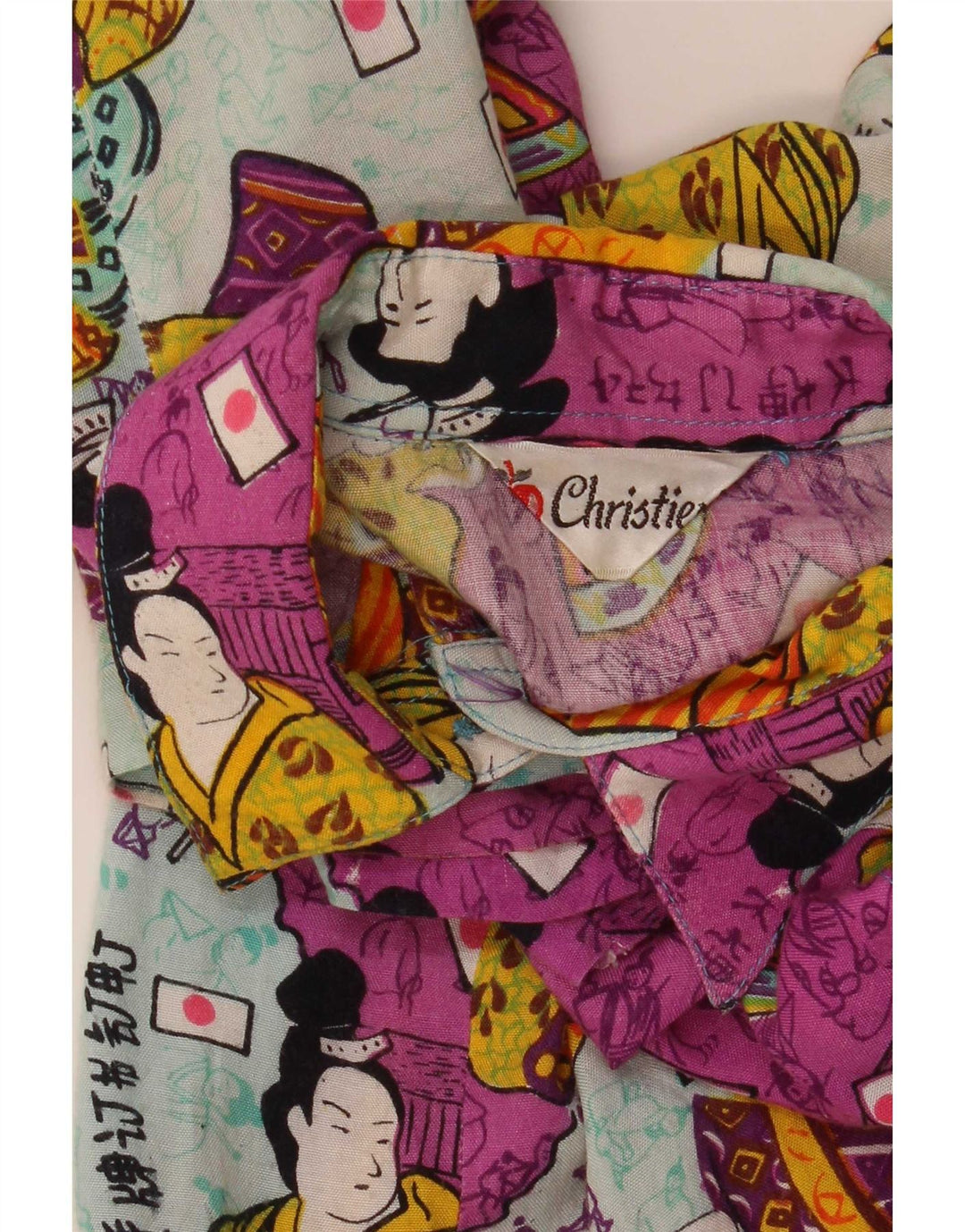 Christian - Camisa de manga corta con gráfico para mujer, talla 40, talla grande, multicolor