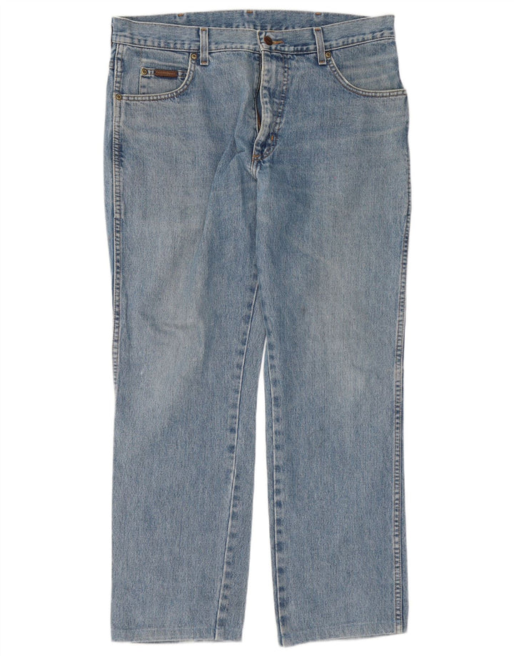 Wrangler Vaqueros Rectos Texas Para Hombre W35 L29 Algodón Azul