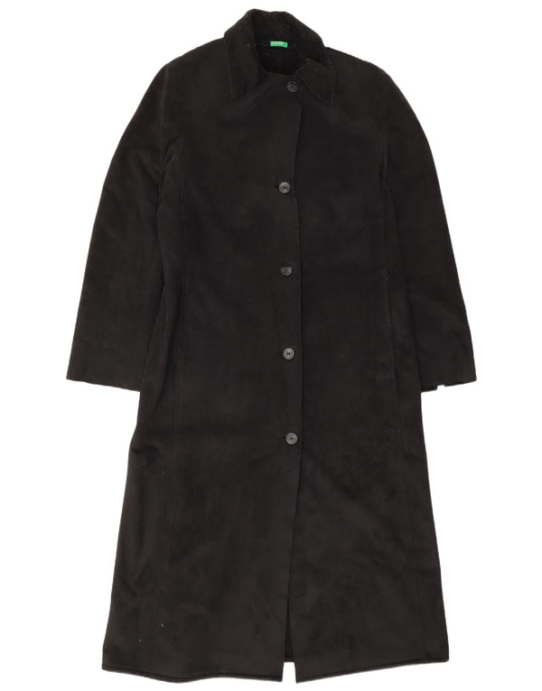 Abrigo Benetton Mujer UK 44 Mediano Negro