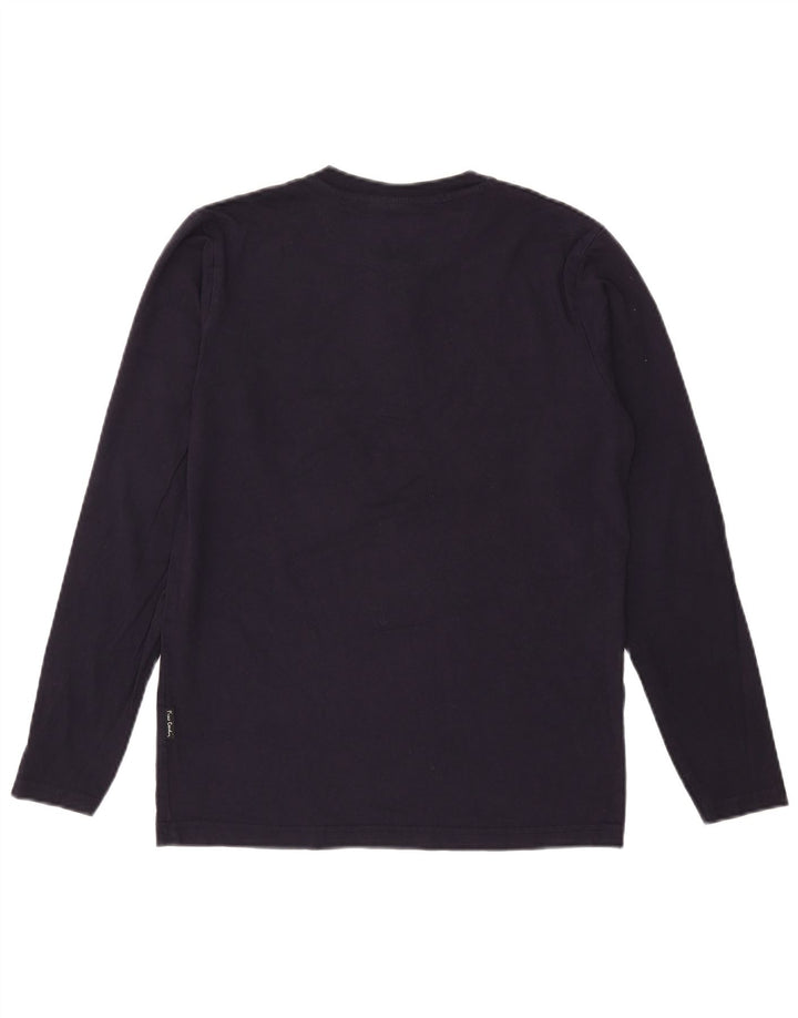 Pierre Cardin Top Hombre Manga Larga Pequeño Algodón Azul Marino