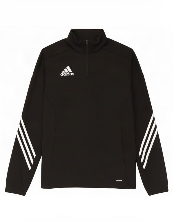 Adidas Chicos Climalite Zip Neck Jersey Chándal Top 13-14 años XL Negro