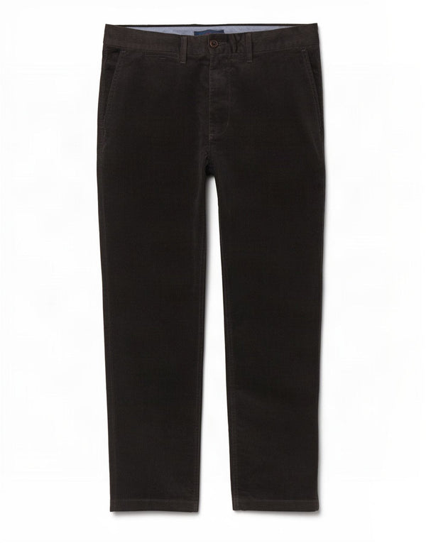 Marks & Spencer Pantalón recto de pana azul Harbor para hombre W34 L31 Gris
