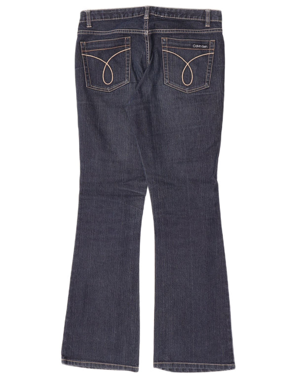 Calvin Klein Jeans acampanados para mujer US 8 Medium W30 L31 Azul marino Algodón