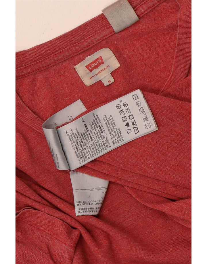 Camiseta Levi's para hombre Top Medium de algodón moteado rojo