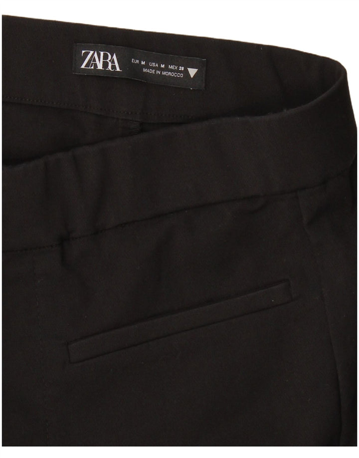 Zara Mujer Pantalones Cortos Acampanados Medianos W28 L25 Negro