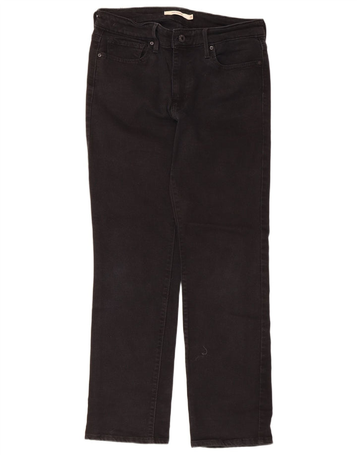 Levi's Vaqueros Rectos 714 Para Mujer W29 L30 Algodón Negro
