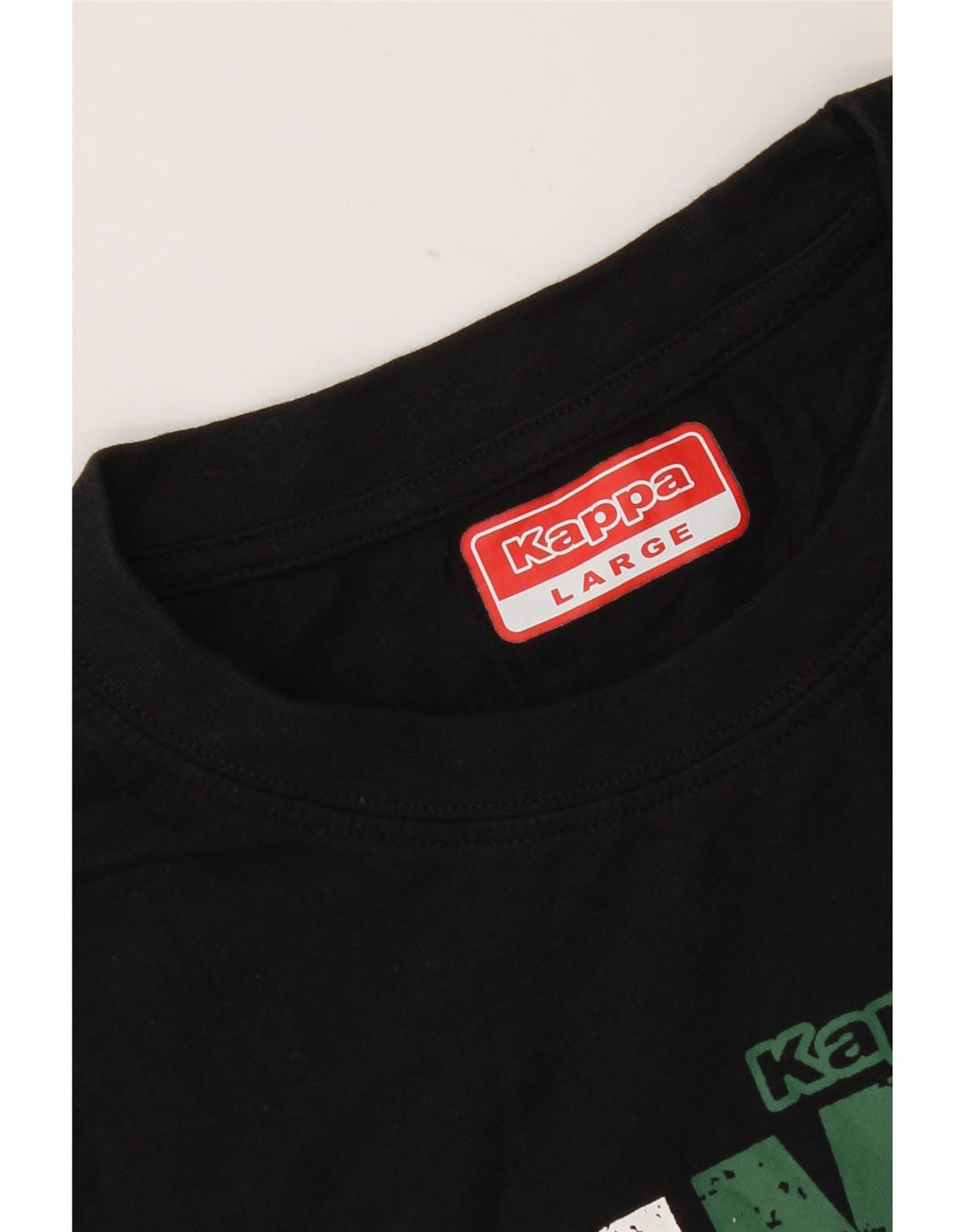 Kappa Mens Graphic Chaleco Top Grande Negro