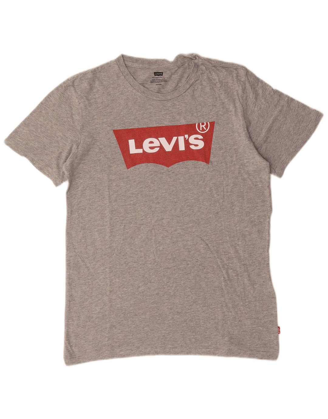 Levi's Camiseta gráfica para hombre Top pequeño de algodón moteado gris