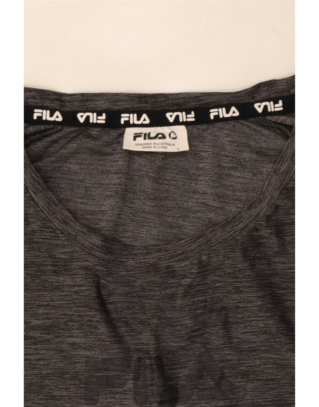 Fila Camiseta para hombre Top Large Grey Moteado Poliéster