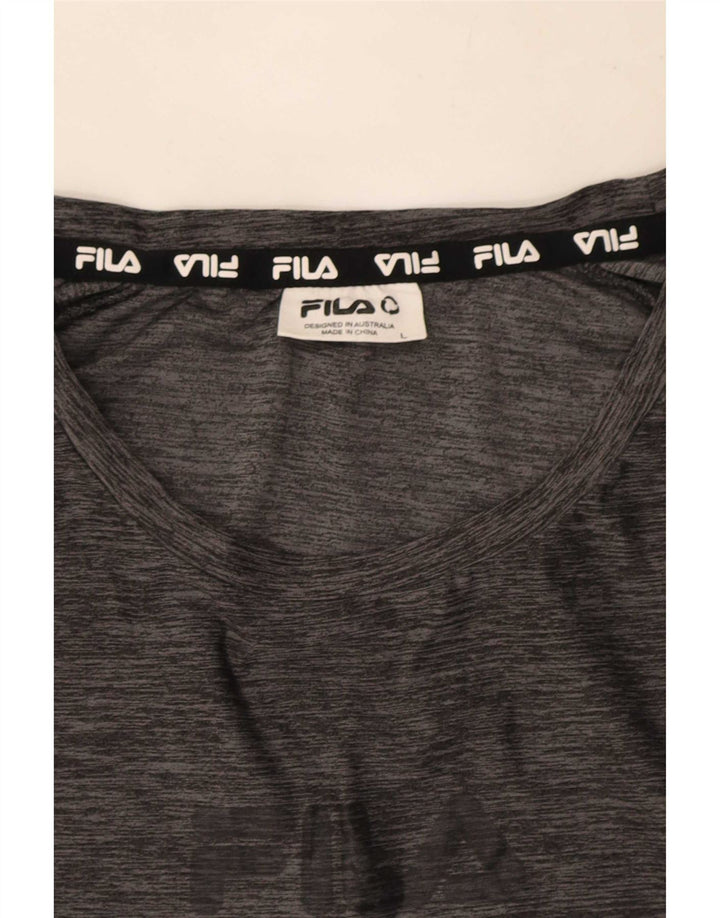 Fila Camiseta para hombre Top Large Grey Moteado Poliéster