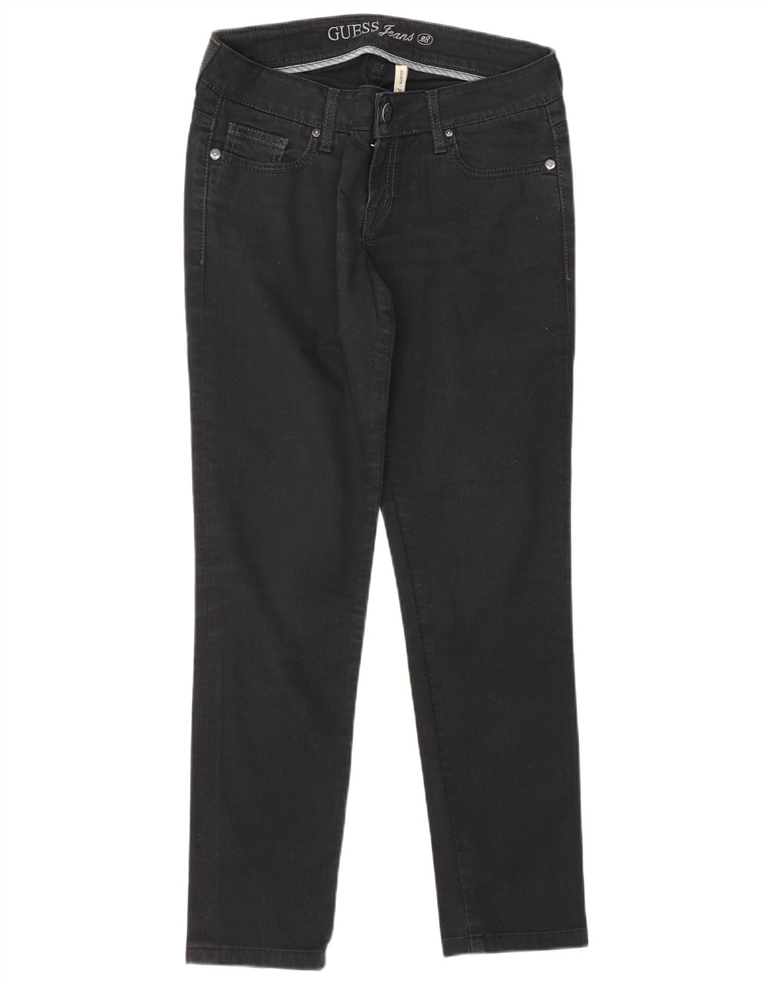 GUESS Vaqueros ajustados Starlet para mujer W28 L28 Negro