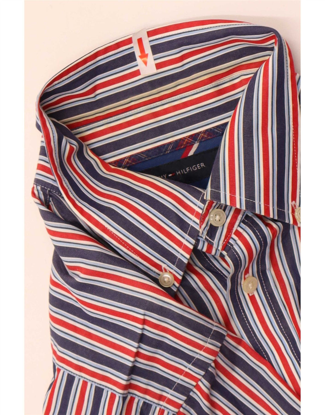 Camisa Tommy Hilfiger Hombre Mediana Algodón A Rayas Multicolor