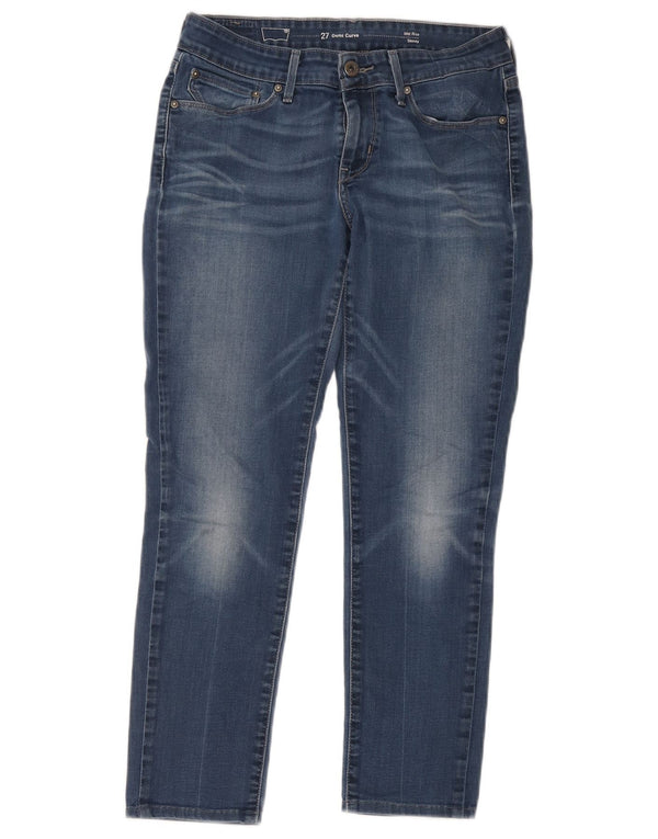 Levi's Vaqueros ajustados cortos Demi Curve para mujer W27 L25 Algodón azul