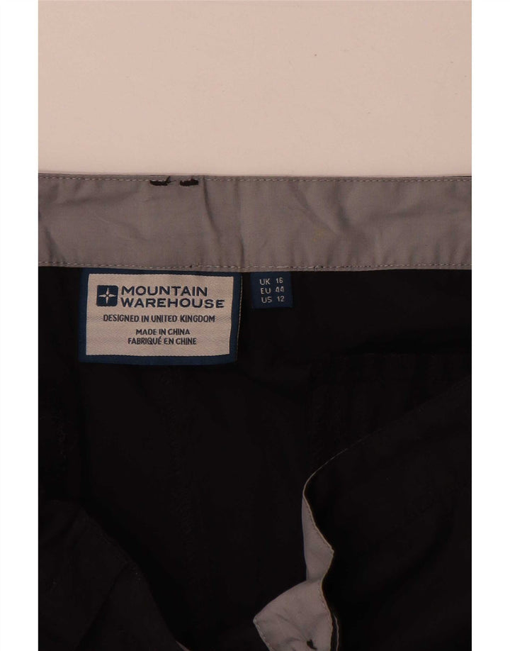 Pantalones cortos tipo cargo para mujer de Mountain Warehouse UK 46 Large W34 Poliéster negro