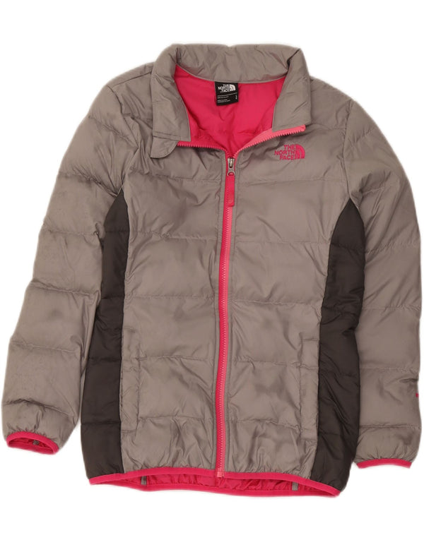 The North Face Chaqueta acolchada para niña 11-12 años Grande Gris Colorblock