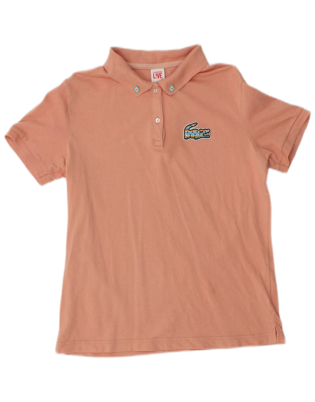 Polo Lacoste para mujer UK 12 Algodón rosa medio