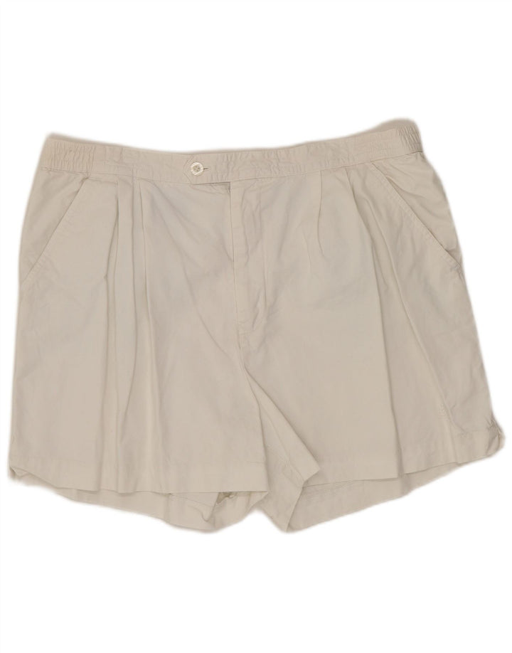 FRED PERRY Pantalones cortos chinos pegados para hombre W36 Grande Blanco