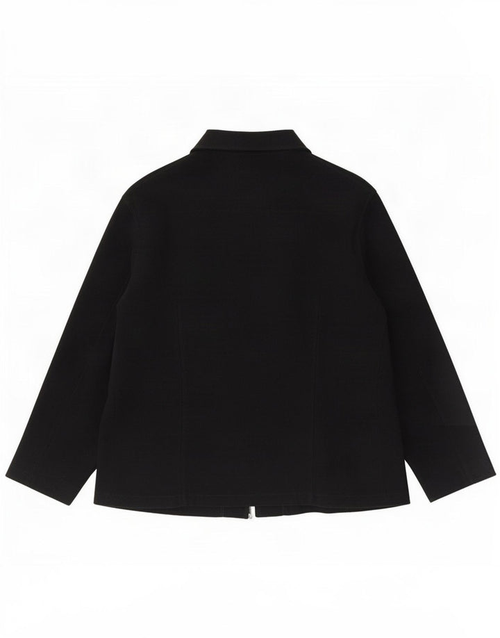 Vintage mujer bombardero chaqueta Reino Unido 14 grande negro