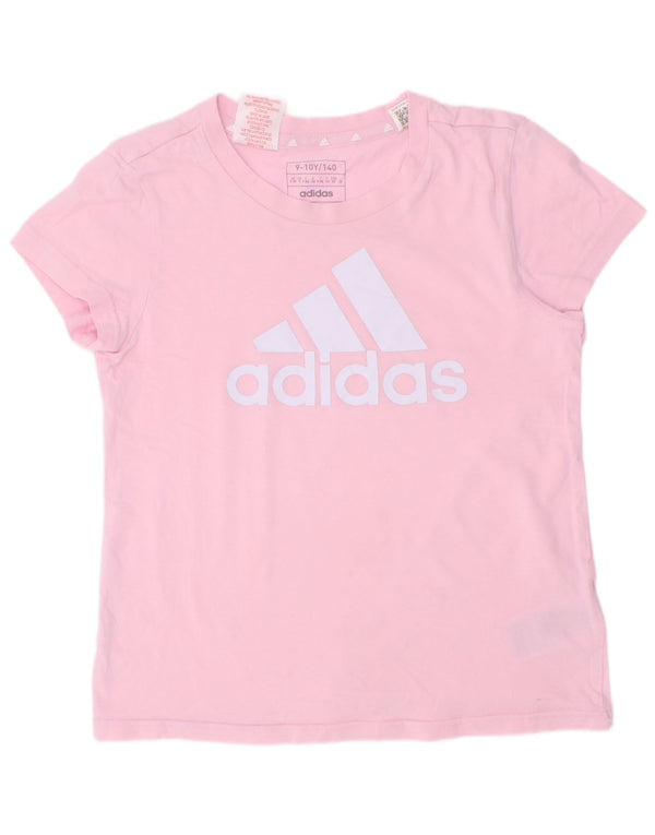 Adidas Camiseta gráfica para niña 9-10 años Rosa Algodón