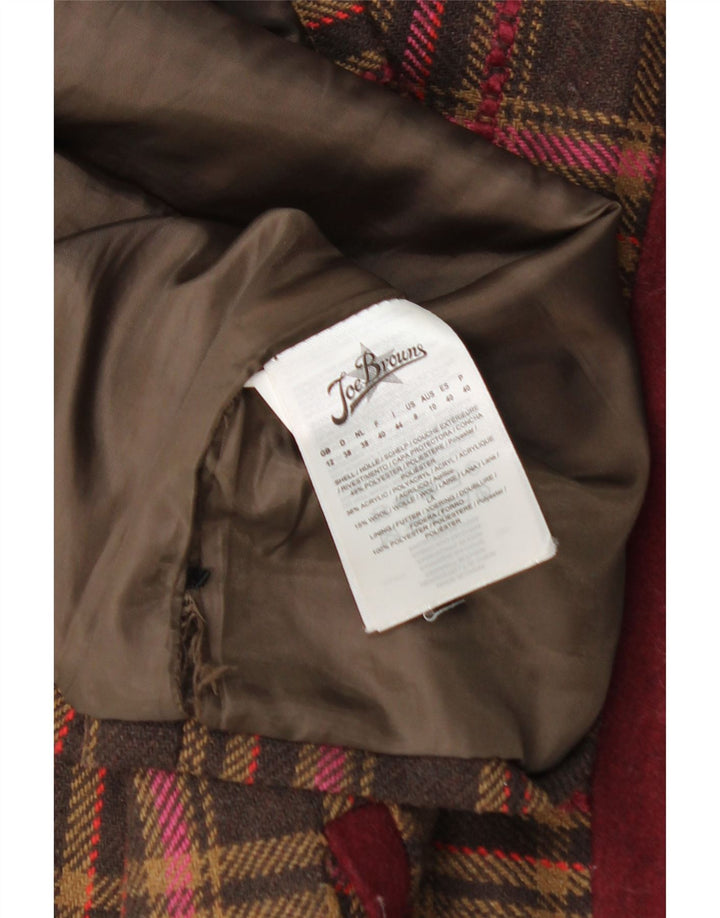 JOE BROWNS Minifalda para mujer UK 12 Medium W32 Acrílico a cuadros marrón